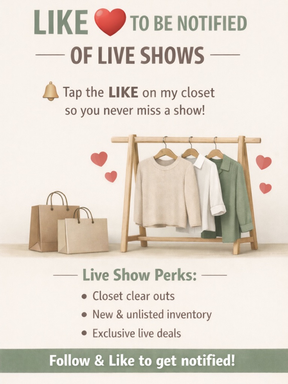 LIKE THIS POST to be notified when I go live for a Posh Show!